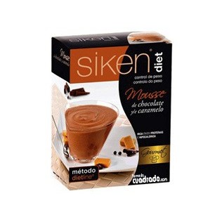 Siken Diet Mousse de Chocolate Con Caramelo 7 sobres