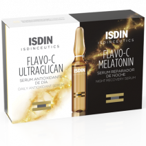 Isdinceutics PACK FlavoC Ultrglican 10 amp x 2 ml + Isdinceutics Melatonin10 amp X 2 ml