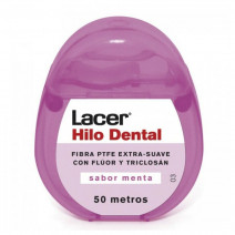 Lacer Extra-Suave Dental Hilo with Fluor and Triclosan Sabor Menta, 50m