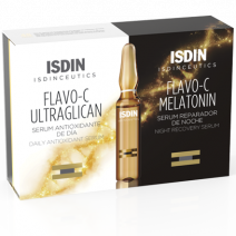 Isdin Isdinceutics Rutina Day & Night Flavo-C Antioxidant Serúm Day, 2ampx2ml+ Melatonin Serúm, 2am