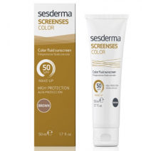 Sesderma Screens Color SPF50 Photoprotective Fluid Color Brown, 50 ml