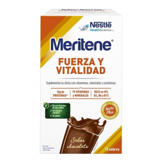 MERITENE FUERZA Y VITALIDAD FIBRA SABOR CHOCHOLATE 15 SOBRES: 20,90 €