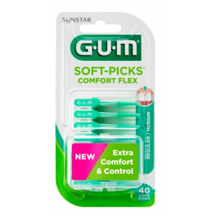 Gum Soft Picks Confort Flex REGULAR MINT 40 Units