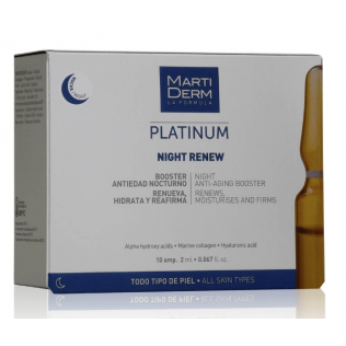 Martiderm Platinum Night Renew Ampollas, 10Uds x 2ml