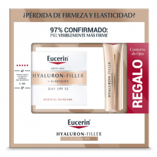 Eucerin PACK Hyaluron Filler Elasticity Dia, 50 ml + REGALO Elasticity Contour Eyes 15 ml