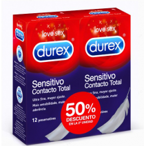 Durex Sensitive Contact Total Preservative DUPLO, 12 units