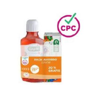 GUM PACK Junior Colutorio Fresa 300ml + Pasta Tutti Fruti 50ml