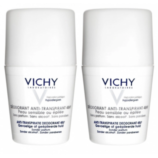 Vichy Deodorant Sensible and Waxed Piel 2x50ml