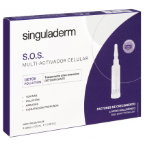 Singuladerm SOS Detox Pollution Detoxifying Treatment Cellular Vials, 4Uds x10.5ml