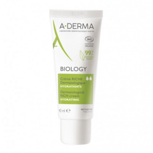 ADERMA BIOLOGY CREMA RICA DERMATOLOGICA HIDRATANTE 1 ENVASE 40 ML