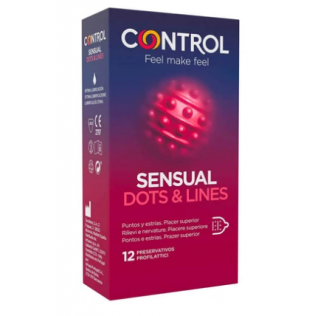 Control Sensual Dots fakeLines Preservative, 12Ud