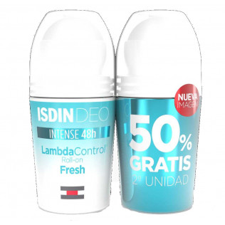 Isdin Lambda DUPLO Deodorante Fresh Roll On, 2 X 50ml