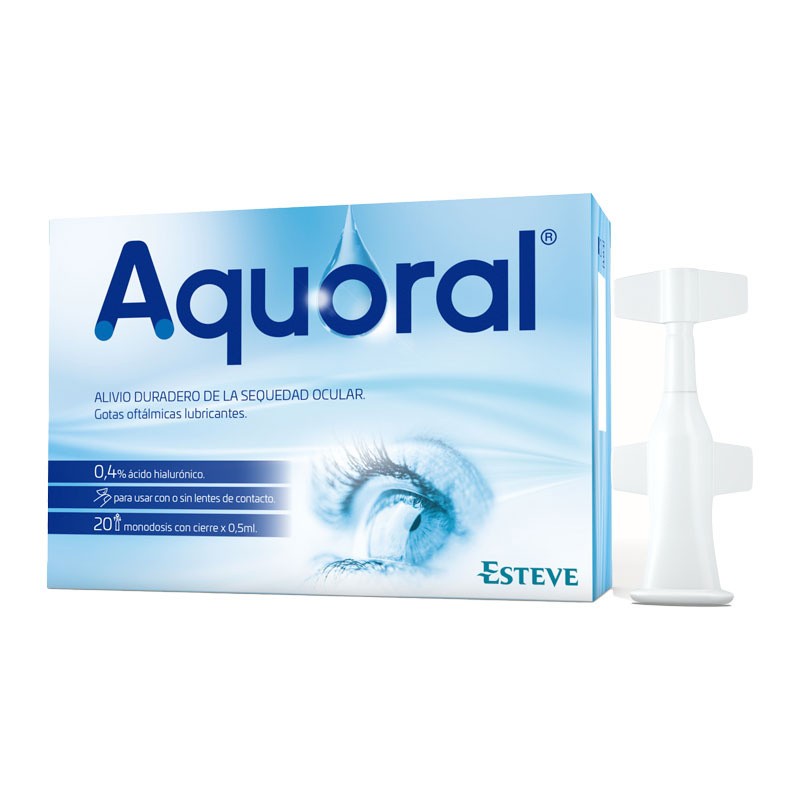 Aquoral Hydrating Ophthalmic Gotas 0.4% 5 x 20 monodosis