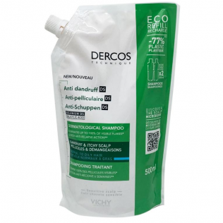 DERCOS CHAMPU ANTICASPA DS CABELLO NORMAL-GRASO 1 BOLSA 500 ML