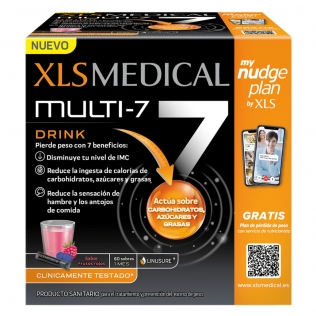 XLS MEDICAL MULTI 7 DRINK 60 SOBRES SABOR FRUTOS ROJOS