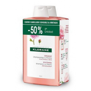 KLORANE DUPLO CHAMPU PEONIA 2X400ML