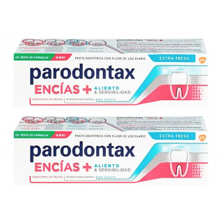 PARODONTAX DUPLO ENCIAS + ALIENTO & SENSIBILIDAD EXTRA FRESH 2 X 75ML