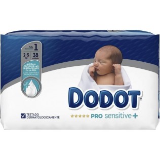 PAÑAL INFANTIL DODOT PRO SENSITIVE TALLA 1 2-5 KG 38 UNIDADES