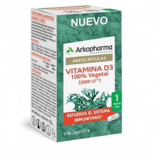 ARKOCAPSULAS VITAMINA D3 100% VEGETAL 45 CAPSULAS