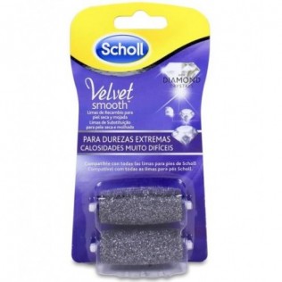 DR SCHOLL VELVET SMOOTH DIAMOND CRYSTALS LIMAS DE RECAMBIO 2 UNIDADES DUREZA EXTREMA