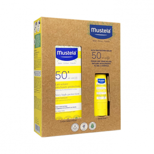 MUSTELA SOLAR PACK LECHE SOLAR SPF50+ 20 ML + STICK SOLAR SPF50+ 9ML