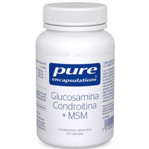 PURE ENCAPSULATIONS GLUCOSAMINA CONDROITINA + MSM 60 CAPSULAS