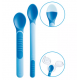 CUCHARA CON PUNTAS SENSIBLES AL CALOR MAM HEAT SENSITIVE SPOON & COVER 2 UNIDADES COLOR AZUL