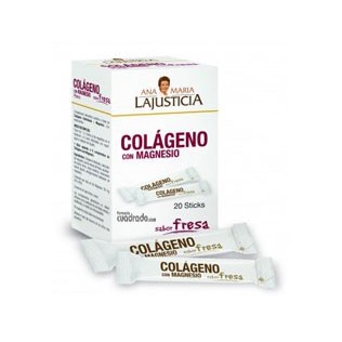 Ana Maria Lajusticia Colageno with Magnesium. 20 sticks Fresa Flavor